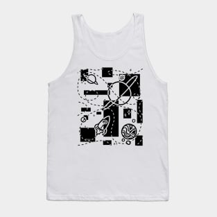 Geometric Galaxy (Black Version) Tank Top